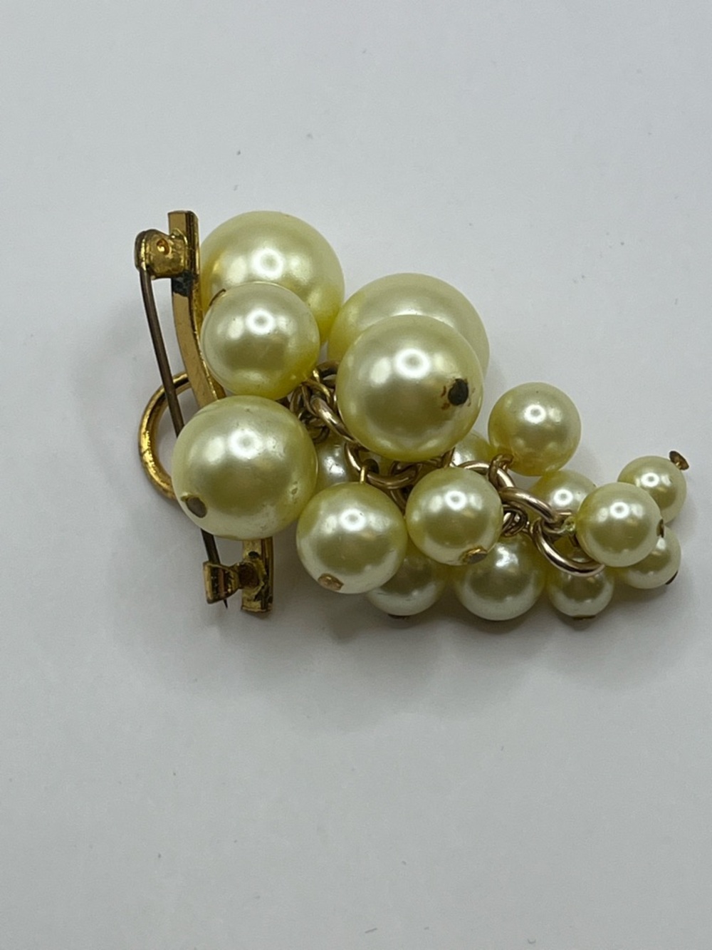 Gold Pearl Cluster Pendant Necklace - Women Jewelry